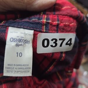 OshKosh B'gosh Red & Navy Plaid Shirt (Kids)